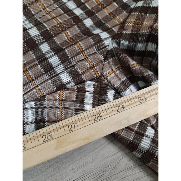 Vintage 60s Double Knit Retro Flare Bell Bottom Disco Club Pants Slacks 32x28 - Picture 9 of 9